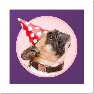 Pug Birthday Party Posters and Art